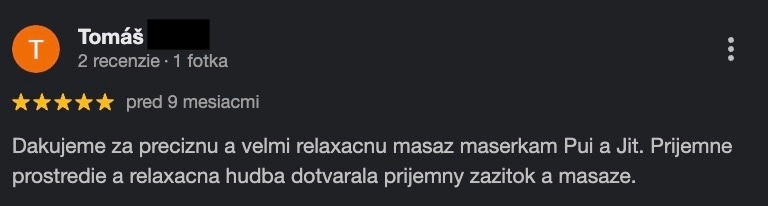screenshot-recenzie-spokojneho-zakaznika-ktory-chvali-maserky-a-ich-preciznu-a-velmi-relaxacnu-masaz-a-prijemne-prostredie